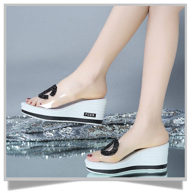 high heel rubber slippers