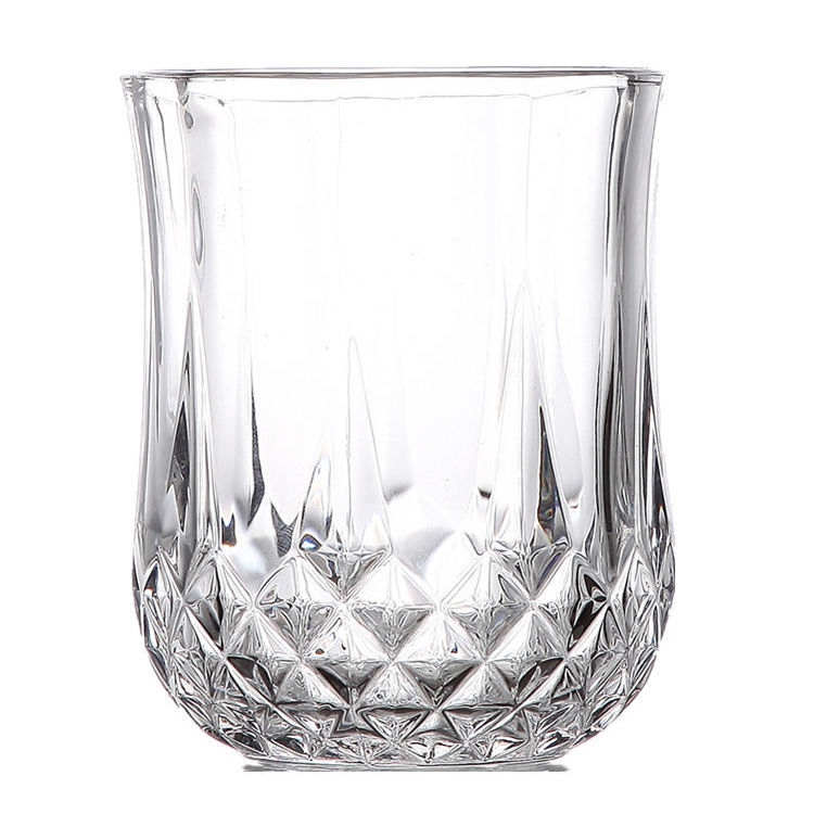 Gambar high quality Whiskey glass glass diamond pattern glass beer mug cup milk cup lemon crystal glass of fruit juice cup