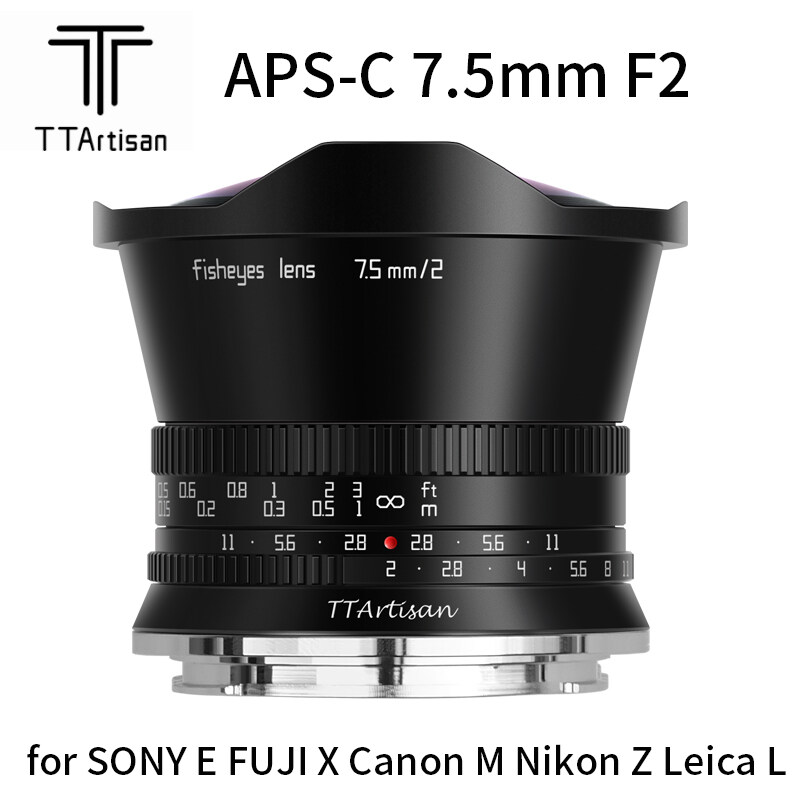 TTArtisan 7.5mm F2 Fisheye Lens for Mirrorless Cameras