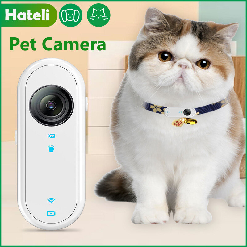 HATELI Pet DogsCamera ThumbCamera HD Outdoor Cat Puppy Walking Portable SportsCamera WIFI APP Connection Pet Walking Supplies ราคา 1,015 บาท*ส่งฟรี