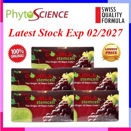 PhytoScience Double StemCell Anti-Aging Powder - 6+1 Pack, Exp 2027 | Skin Rejuvenation Supplement