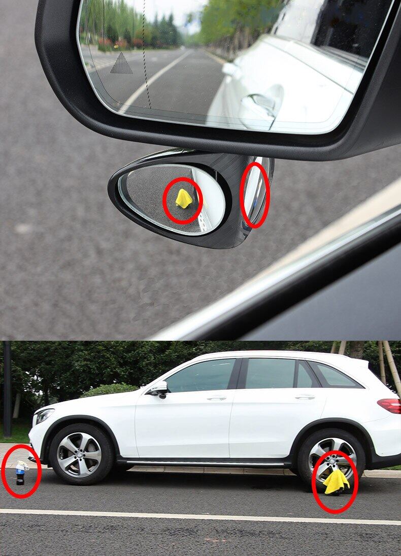 ekleva gương tròn nhỏ đảo chiều xe hơi bánh trước và sau, gương góc rộng, chiếu hậu phụ hai mặt mù 360 độ 9