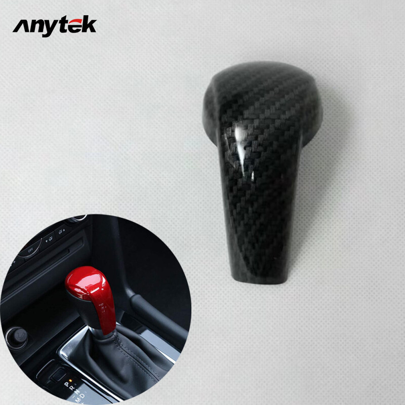 anytek carbon fiber in bánh răng shift shift cover trim cho mazda 2 3 6 cx3 cx5 1