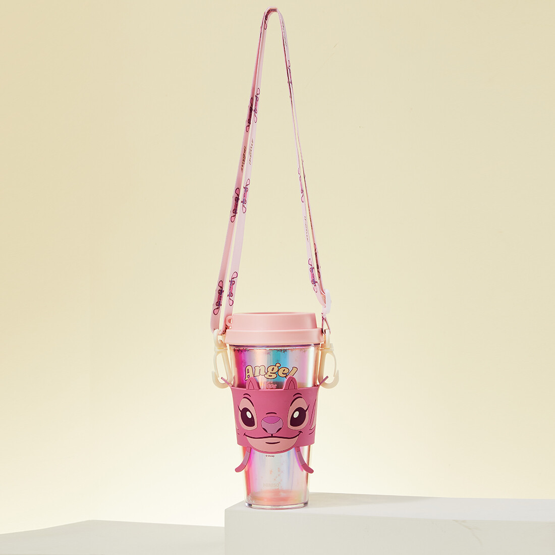 MINISO Disney Stitch Series Cup Holder Carrying String Plastic Cup 420mL (Angie) ราคา 173 บาท*ส่งฟรี
