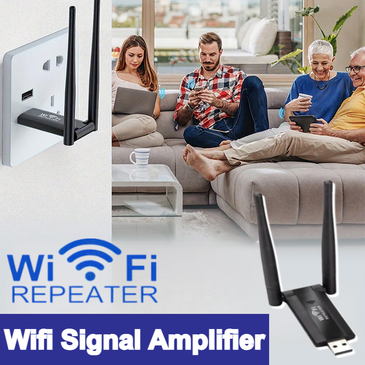Wifi Signal Extender Amplifier Wifi Repeater Router Signal Booster Cellular Communication Amplifier - Jenama OEM Harga 14 Ringgit*Penghantaran Percuma