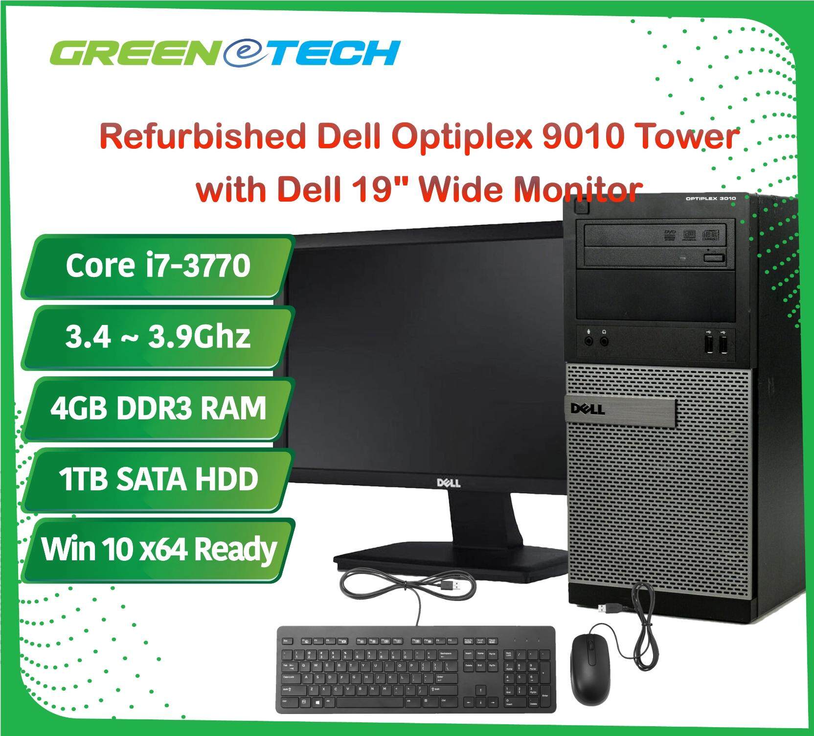 Cny 2020 Dell Optiplex 9010 Tower Pc With Dell 19 Wide Monitor I7