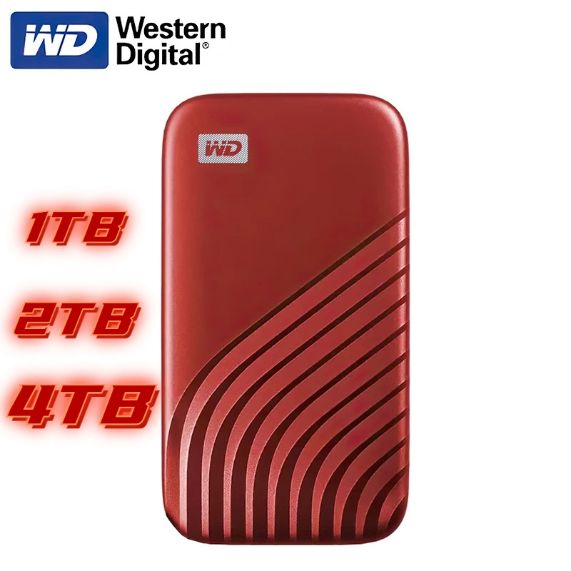 หน่วยความจำ SSD Solid State Drive WD Western Digital 1TB / 2TB / 4TB NVMe 500GB My Passport Type-C USB3.2 การเข้ารหัสฮาร์ดไดรฟ์ ราคา 1,454 บาท*ส่งฟรี