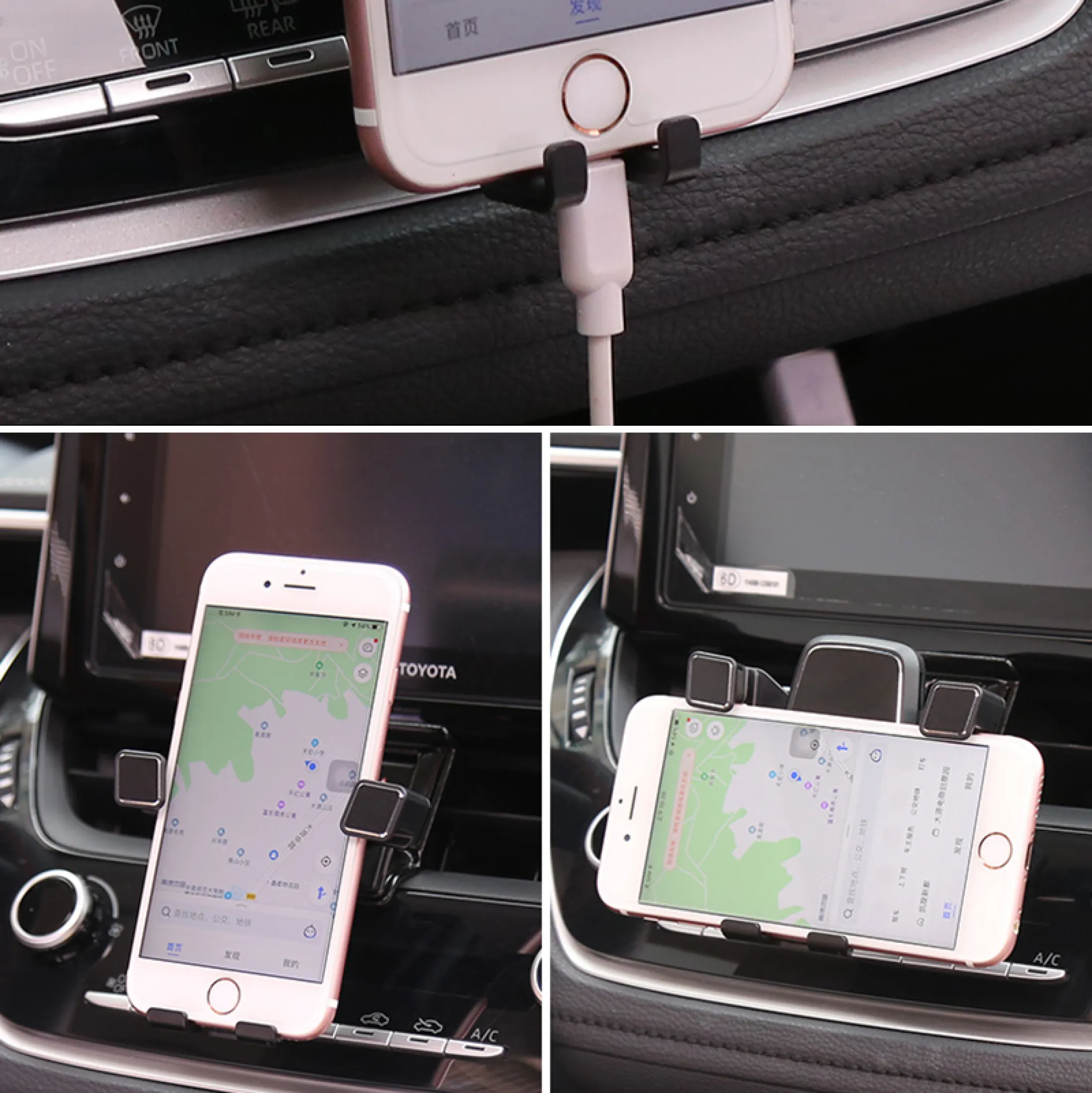 Gravity Car Mount For Mobile Phone Holder For Bmw X1 X3 X5 X6 3li 3 Gt 5 Series 1 Series 525li 530li Car Air Vent Clip Stand Cell Phone Support For Iphone