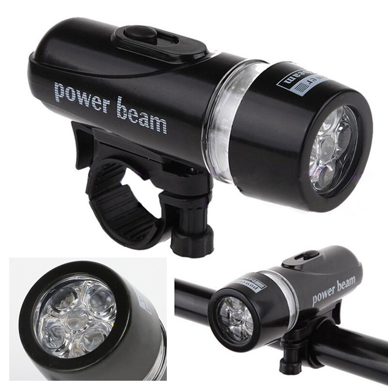 5 Xe đạp LED đèn chiếu phía trước đèn pha đèn điện bicyle đèn pha phía trước đèn pin Đèn xe đạp