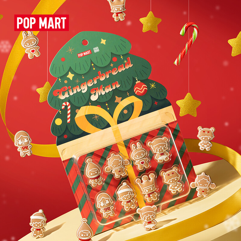 Pop mart pop bean ginger bread man series figures set