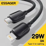 Essager PD 29W Loại C để sét USBC Cáp Macaron c-l cáp cho iPhone 14 13 12 11 Pro Max XS cộng với dây iPad macbook 27W 20W sạc nhanh Loại-C để chiếu sáng dây dữ liệu