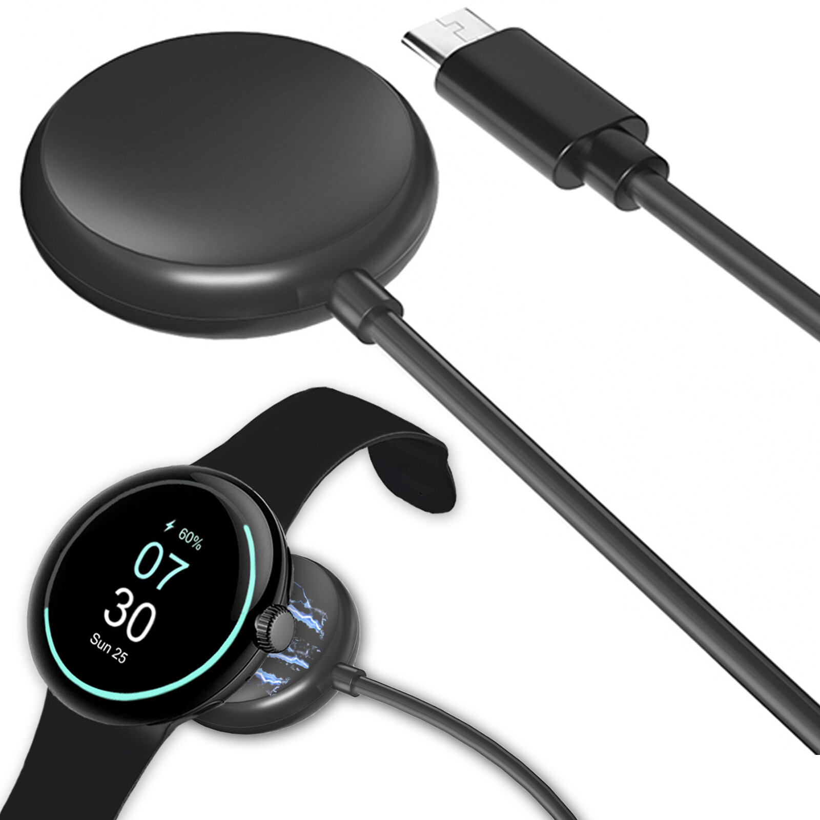 Miimall Wireless Charger Compatible with Google Pixel Watch Charger USB