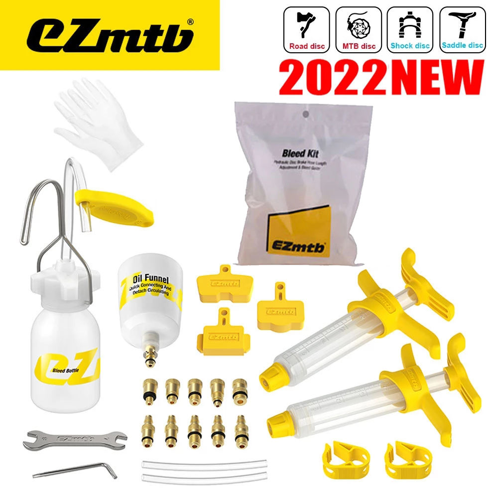 Newboler ezmtb bộ dầu khoáng phanh đĩa thủy lực xe đạp mới 2022 dụng cụ thay đĩa sửa chữa