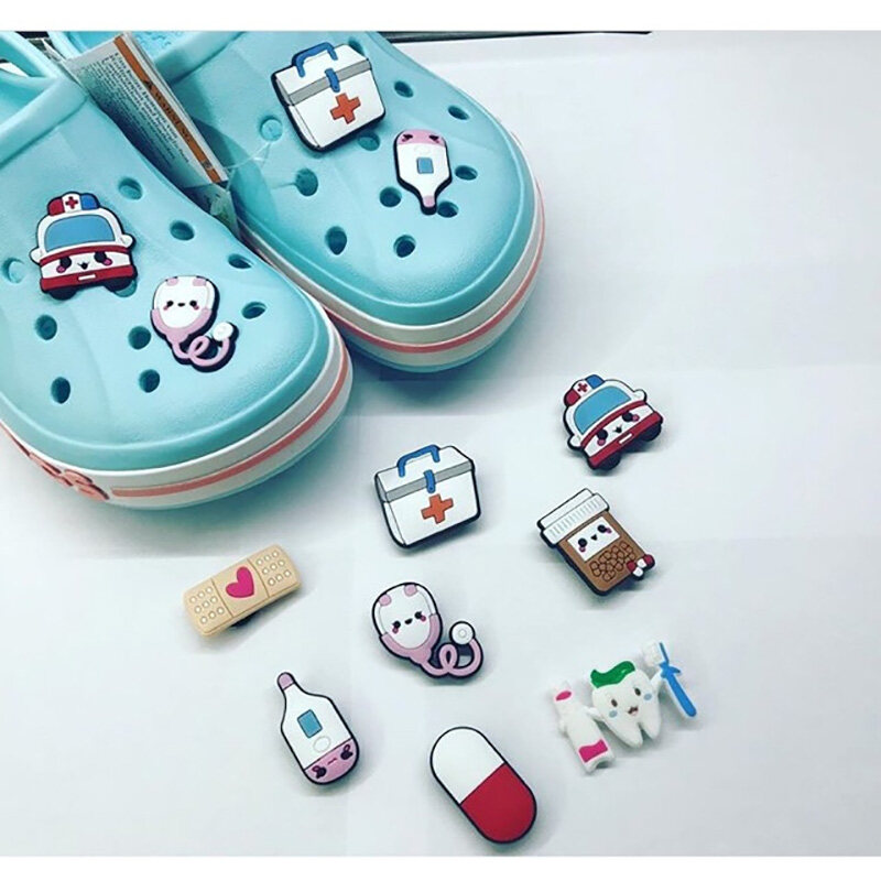 Shoe Charms for Croc Set of 2 Nurse Hospital DoctorCrafts Party Favors