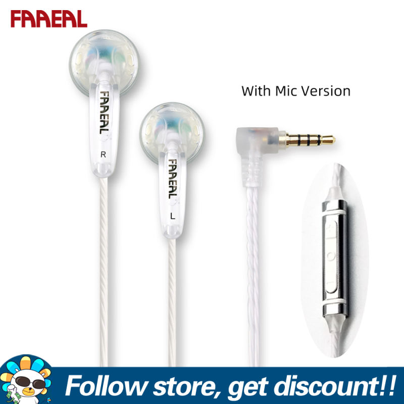 FAAEAL Tai Nghe Nhét Tai Iris Tai Nghe Nhét Tai 32 Ohms Tai Nghe Phiên Bản Kỷ Niệm Với Vỏ Trong Suốt Toàn Bộ Cho Điện Thoại Thông Minh Máy Nghe Nhạc MP3 MP4 Máy Tính Bảng Máy Tính Xách Tay