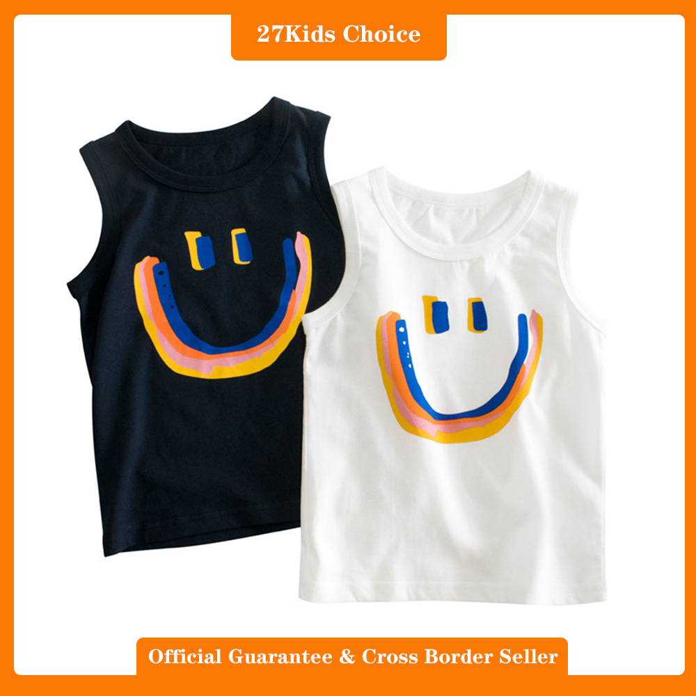 27Kids Choice Brand children's clothing summer new 2024 children's vest baby clothes sleeveless base shirt ราคา  175 บาท*ส่งฟรี
