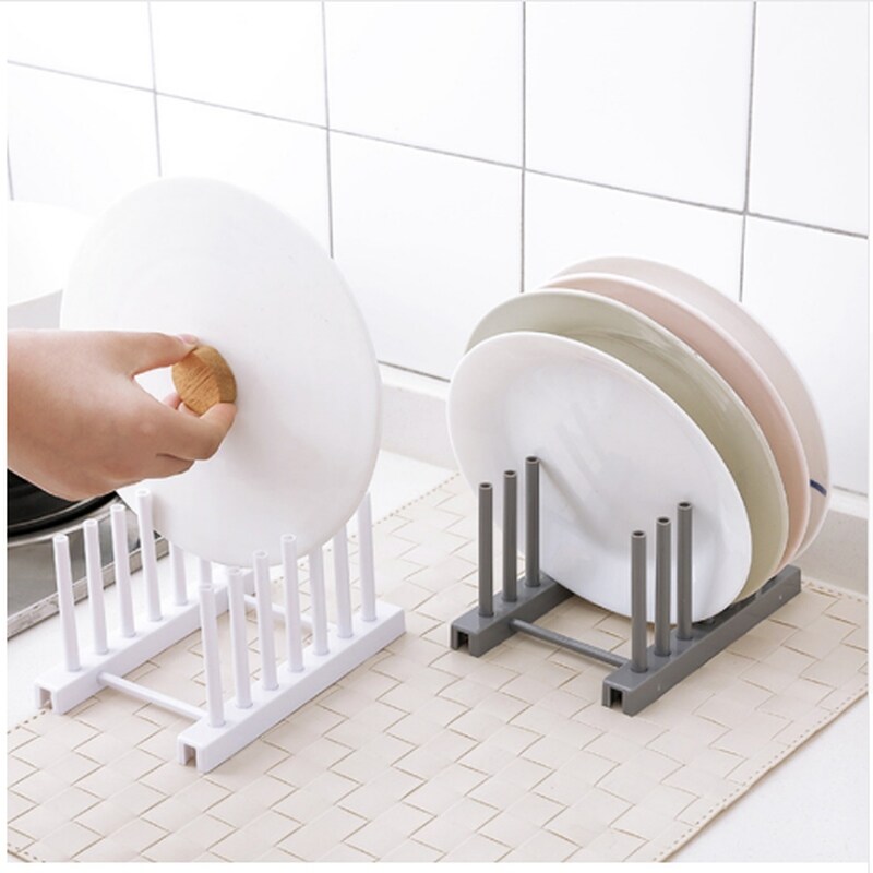 Gambar Kitchen Organizer Pot Lid Rack Stainless Steel Spoon Holder Pot Lid Shelf Cooking Dish Rack Pan Cover Stand Kitchen Accessories
