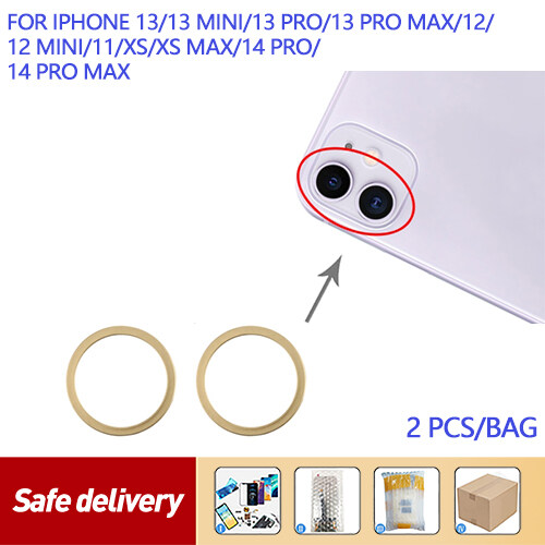 2 cái camera phía sau tròng kính kim loại bên ngoài bảo vệ vòng vành nẹp cho Iphone 13 Mini/iPhone 13/Iphone 12/12 Mini/iPhone 11/XS & XS Max/13 Pro/13 Pro Max/14 Pro/14 Pro tối đa