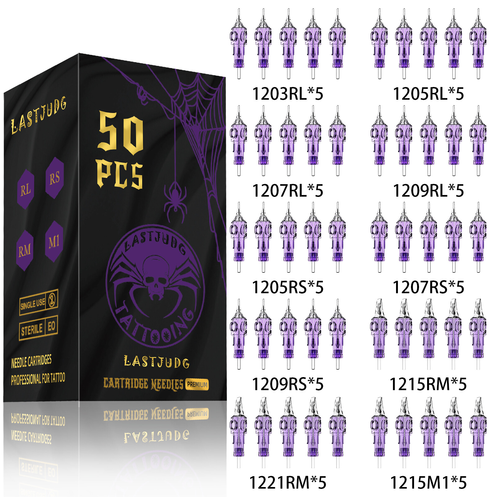 Poseidon kim xăm 50 cái/hộp hộp mực xăm kim xăm Kích thước hỗn hợp, kim xăm cho bút Tattoo và máy xăm, hình xăm Bộ kim hình xăm bị bảo vệ cung cấp phụ kiện xăm hình