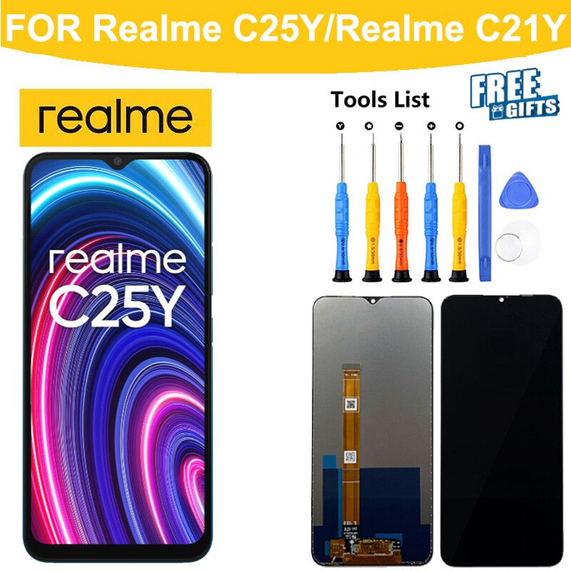 6.5 "cho oppo realme c21y rmx3261 màn hình lcd màn hình cảm ứng cho realme c25y rmx3265 rmx3268 thay thế màn hình lcd