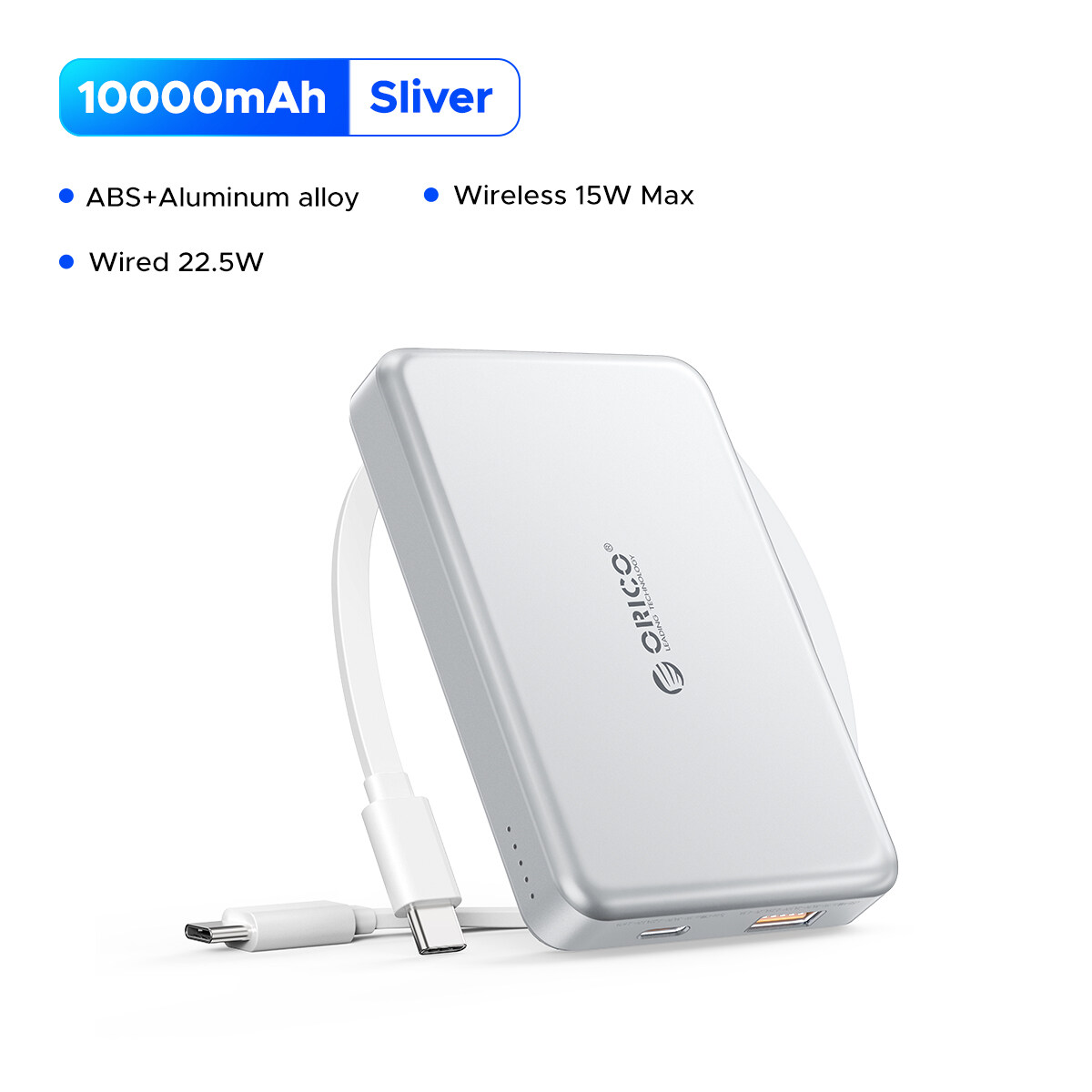 ORICO PD25W 10000mAh Mini PowerBank 5000mAh 10000mAh không dây Powerbank cho Samsung S24 siêu Samsun