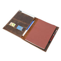 Hiram Crazy Horse Leather A5/B5 Notebook Case for iPad Pro 7.9/8.3/10.5/11 Multifunctional Protective for Business Office Laptop Cases