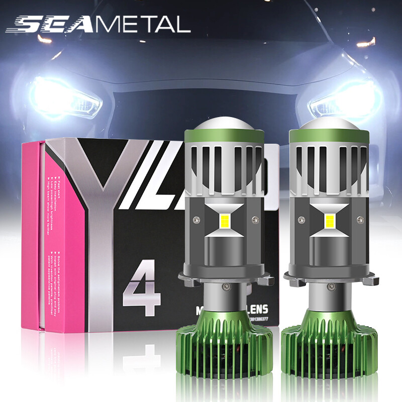 1 cặp đèn pha ô tô y4 y6d y8 đèn pha 40w 12v-24v 6000k trắng led chiếu xa gần đèn pha