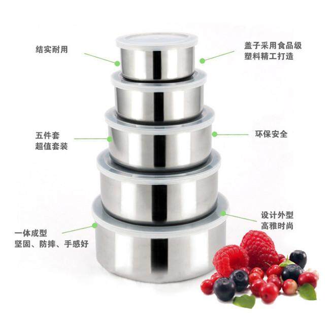 Image result for 5 Pcs Multifunctional Stainless Steel Protect Fresh Box