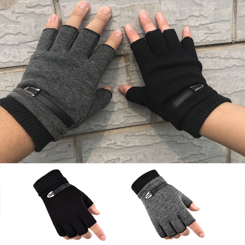 Găng tay nam người găng tay nửa ngón co giãn fingerless găng tay hở ngón dành cho ngoài trời đi xe đạp găng tay lái xe