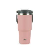 TYESO แก้วทัมเบลอร์ TS-8826 TS-8827 TS-8828/ 600มล./750มล./900มล. แก้วกันความร้อนแบบสุญญากาศเก็บความเย็นและพร้อมที่จับร้อนอเนกประสงค์พร้อมที่จับฟาง