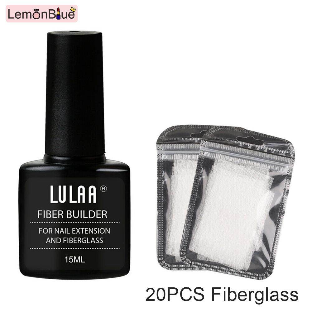 Gambar LemonBlue Nail Art Extension Gel Tips Fiberglass Kit Builder Makeup Tool Long Lasting for Women