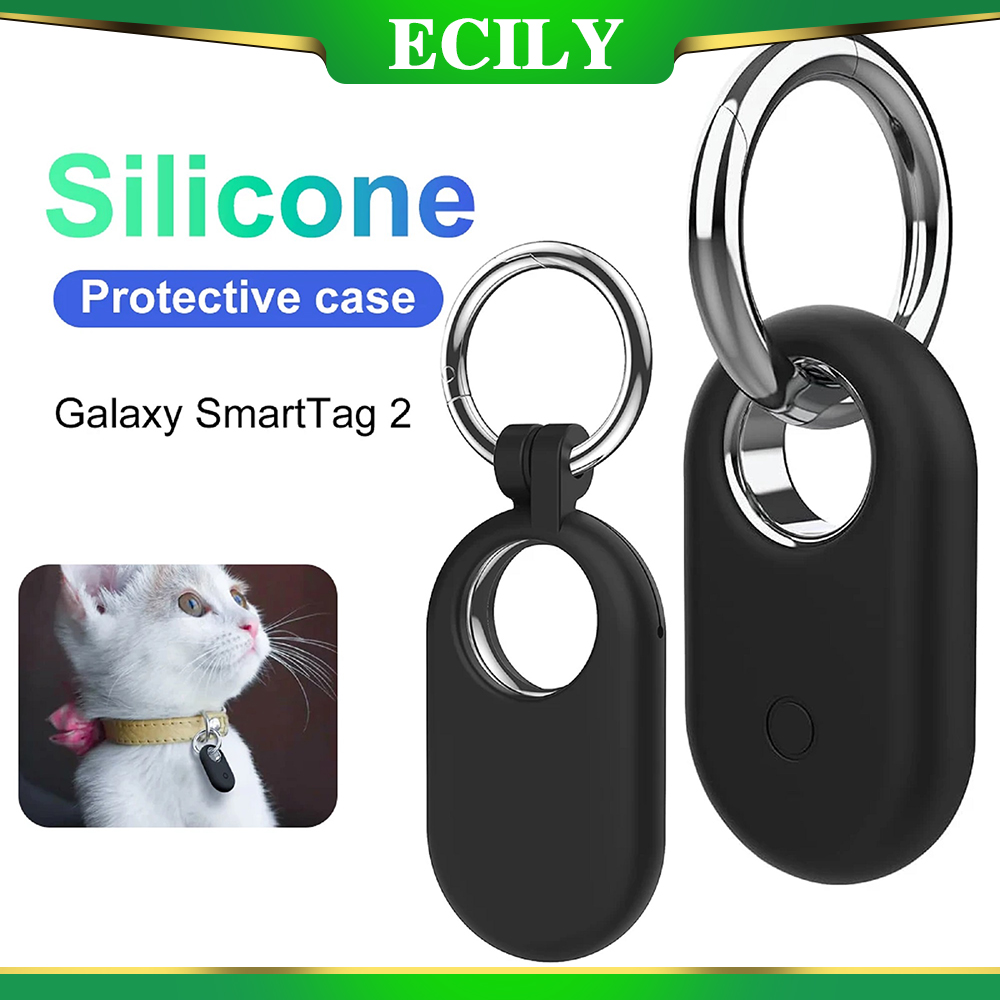 ECILY For Samsung Galaxy SmartTag 2 Locator Tracker Device GPS Case Keychain Key ring Anti-lost Protective Case For Smart Tag Holder ราคา 97 บาท*ส่งฟรี