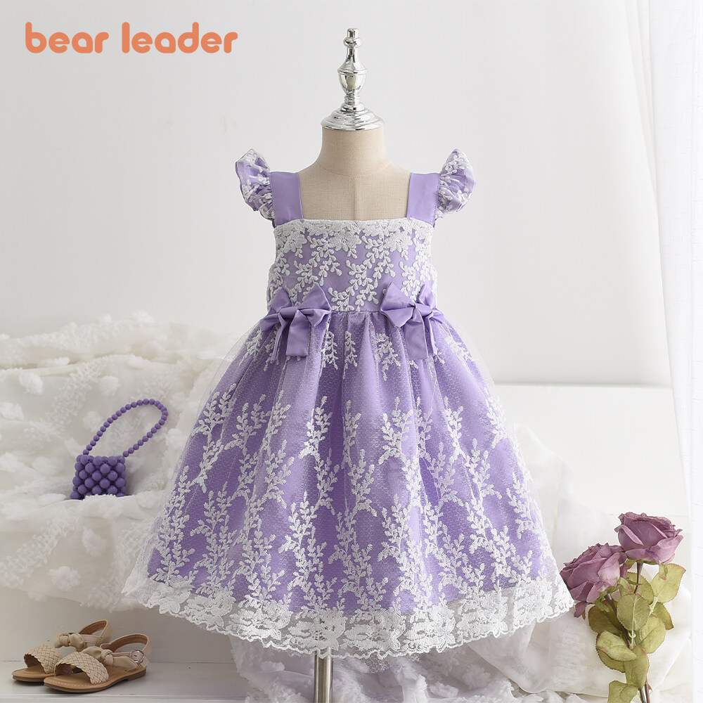 Bear Leader Đầm Bé Gái Đầm Bé Gái Dễ Thương Thời Trang Thiết Kế 2023 Váy