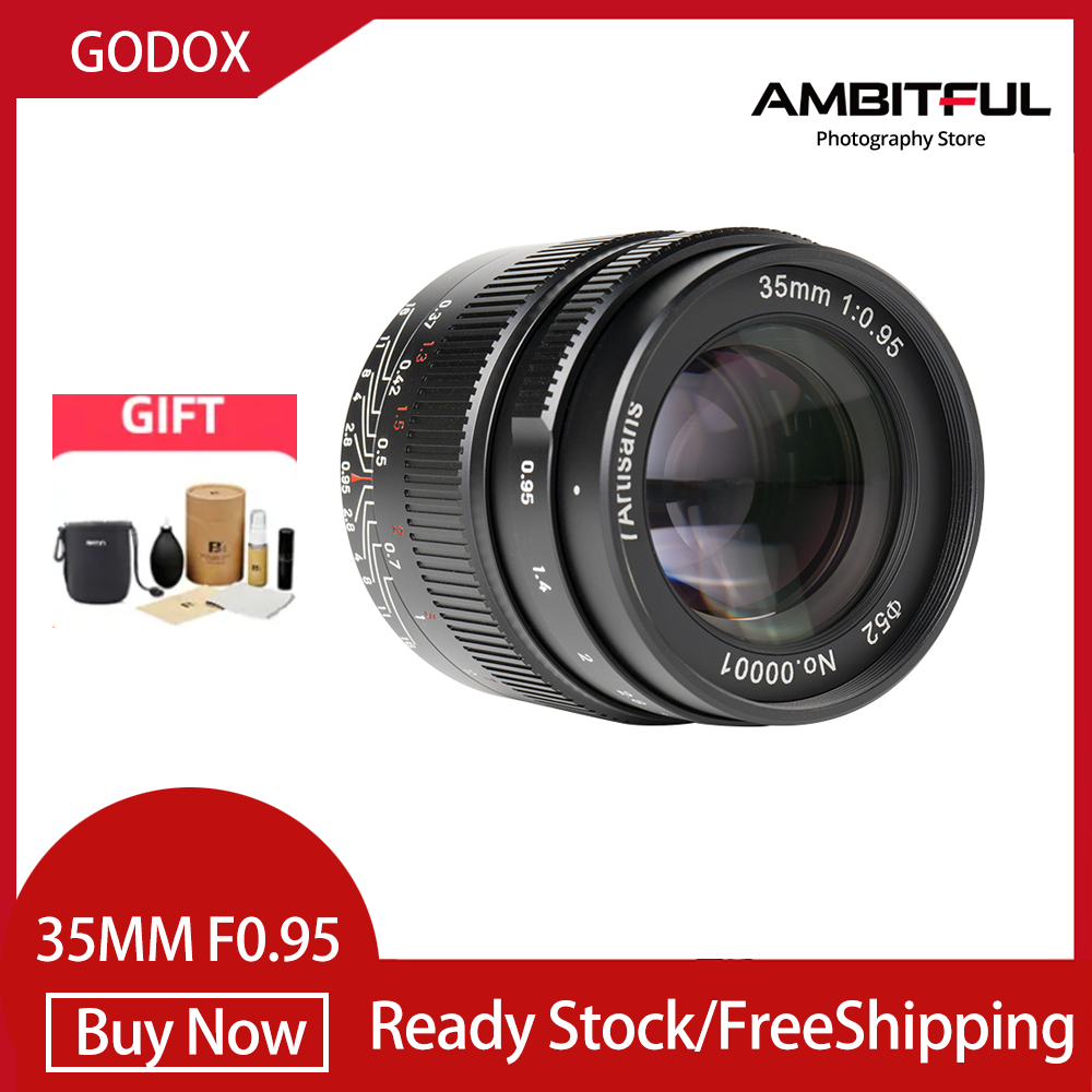 7Artisans 7 artisans 35mm F0.95 portrait Wide Angle large aperture Lens For Canon / Sony / Fujin / Nikon / Olympis / Panasonic ราคา 7,416 บาท*ส่งฟรี