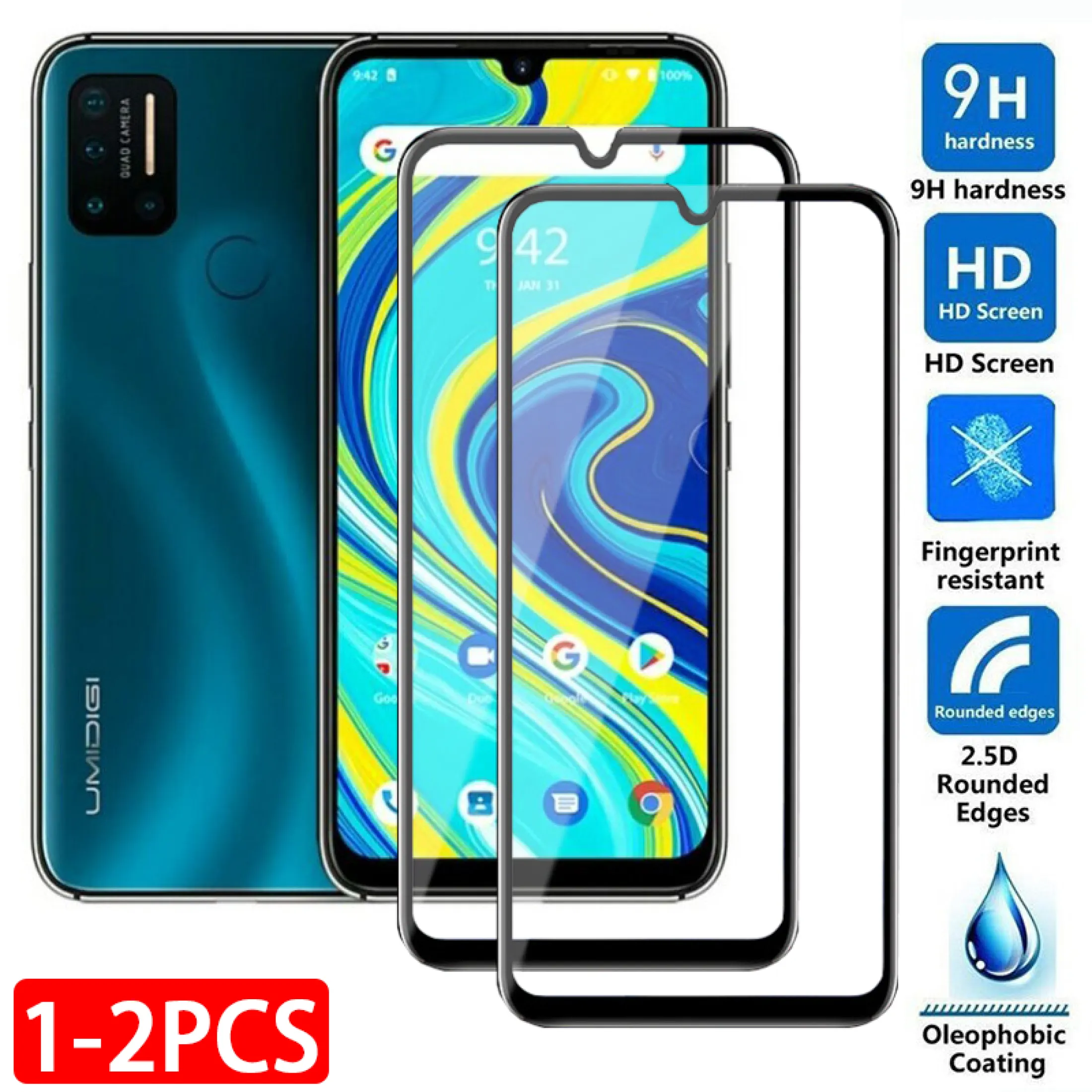 1 2pcs Untuk Umidigi A7 Pro Tempered Glass Untuk Umidigi A7 Pro Screen Protector 9h Lazada Indonesia