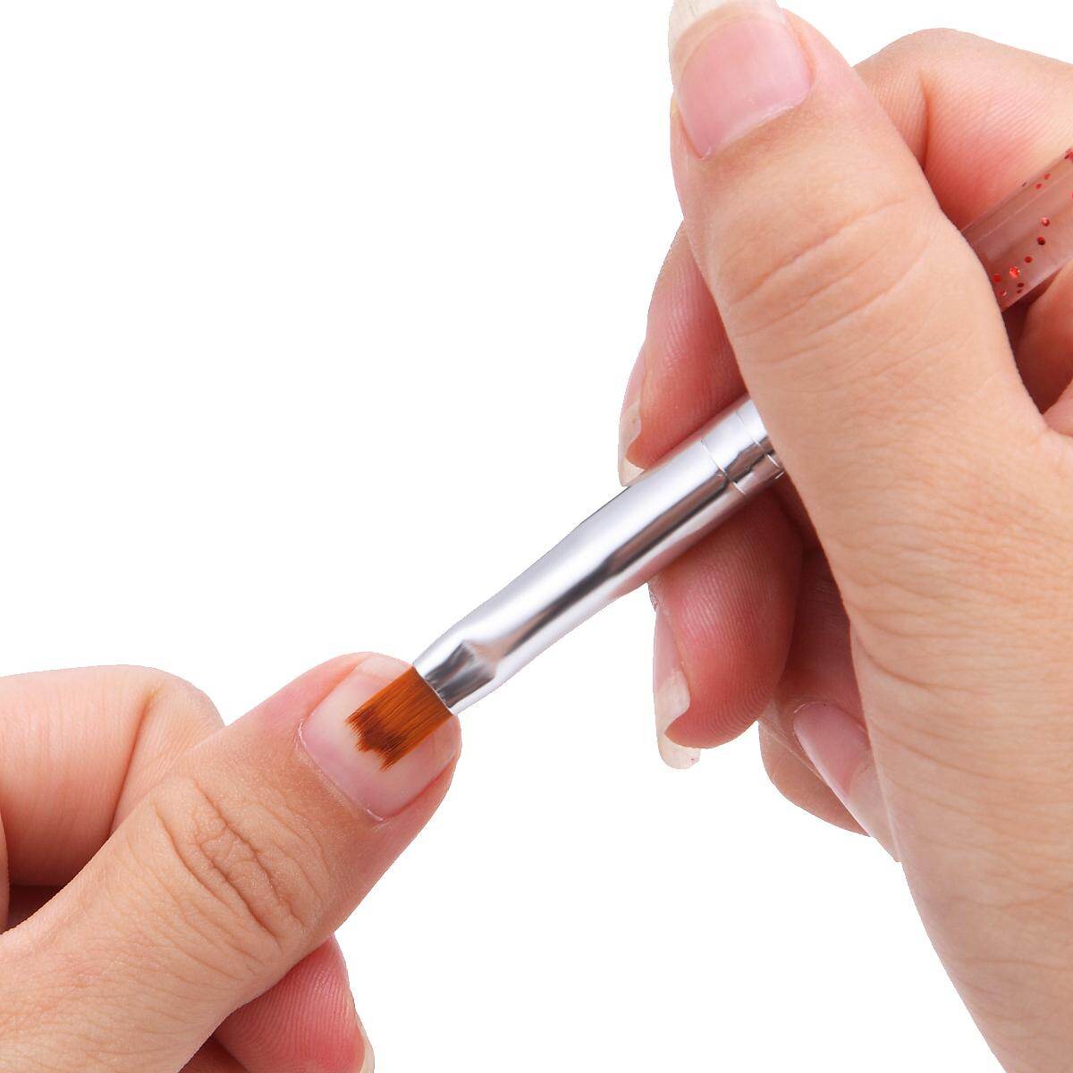 8 Cái/bộ Nail Art Trăng Nụ Cười Shape Acrylic Pháp Brush Set Gel Polish 3D Gradient Dần Dần Phai Màu DIY Sơn Vẽ Liner Bút