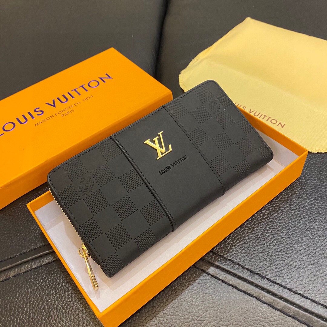 Gift box）𝕃𝕠𝕦𝕚𝕤 𝕍𝕦𝕚𝕥𝕥𝕠𝕟 Men's Wallet Card Bag Handbag, Multi  Pocket Cowhide Fashion Wallet # 0217