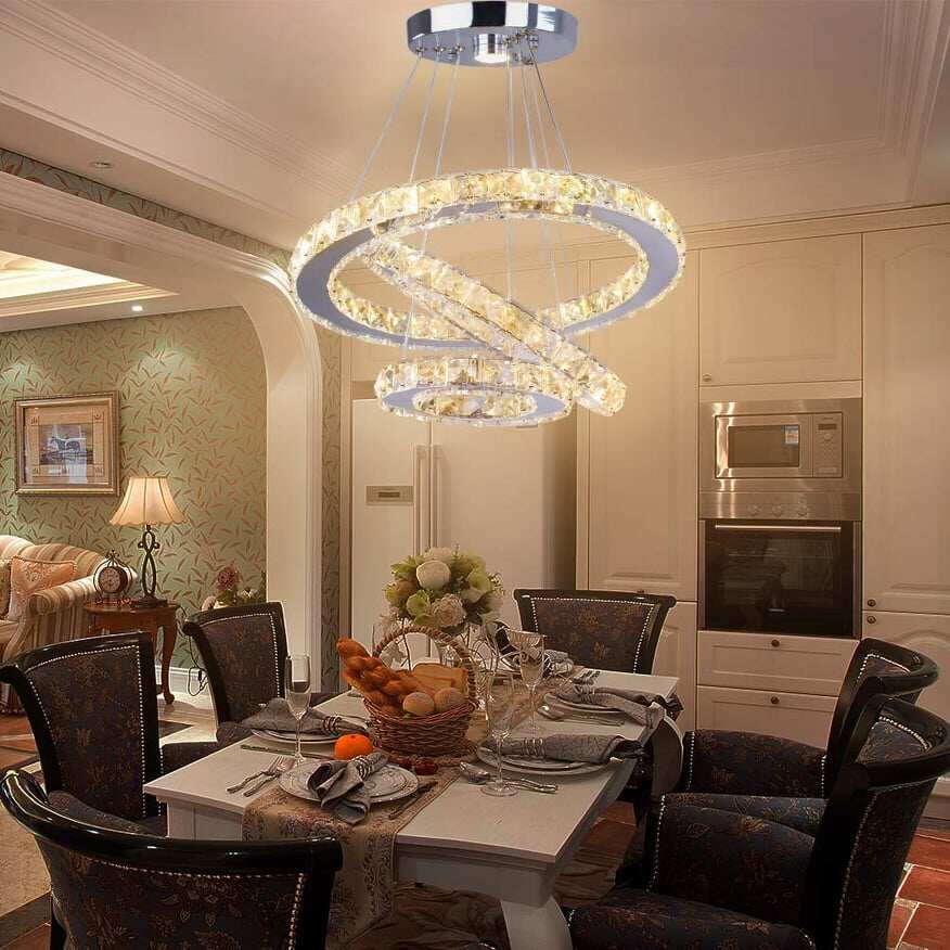 crystal dining light