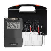 Salorie TENS 7000 Digital EMS Unit with Accessories - TENS Unit Muscle Stimulator for Back Shoulder Neck Sciatica Nerve Pain Relief Body Massager Machine Black White