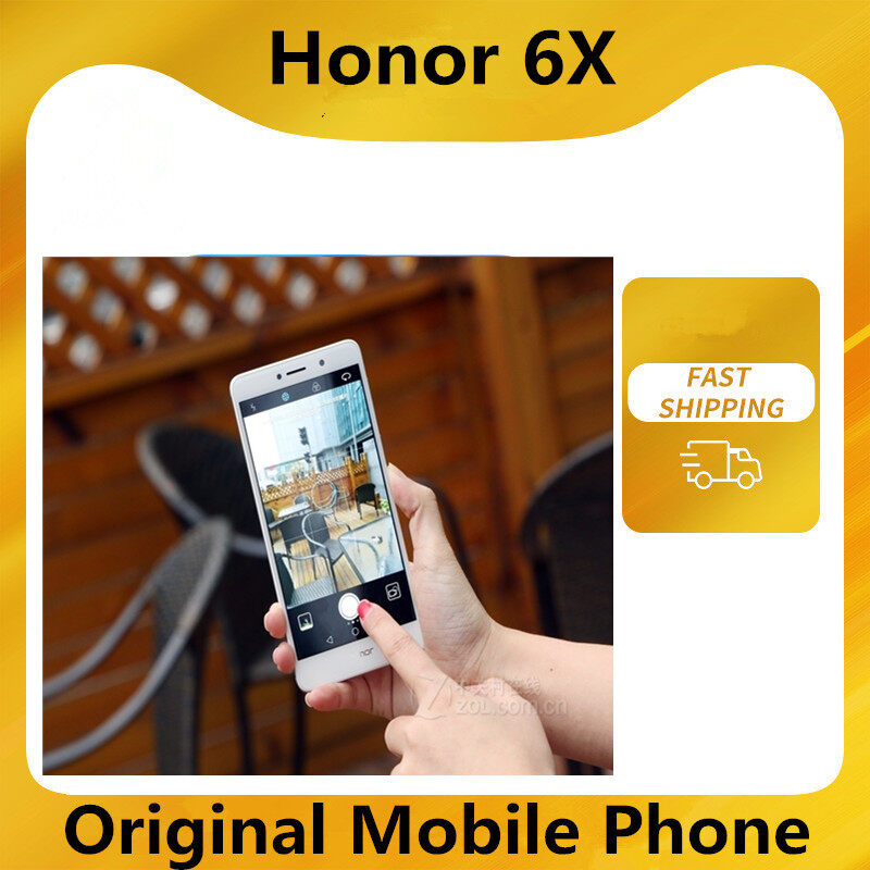 Used Phone Original For Honor 6X 4G LTE Cell Phone 12.0MP 3 Cameras 5.5" FHD 1920X1080 Kirin 655 Octa Core Fingerprint Dual Sim Huawei GR5 2017 smartphone huawei mate 9 lite ราคา 1,953 บาท*ส่งฟรี