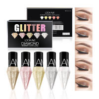 Glitter Liquid Eyeliner Set Diamond Shining Waterproof Long-lasting Colorful Eyeshadow Metallic Liquid Eye Liner Pen Eye Makeup Set for Women