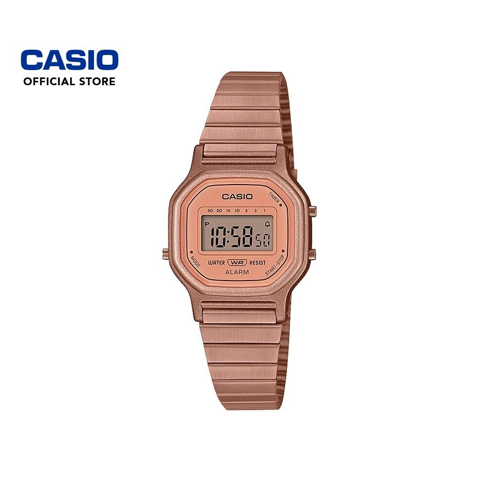 Casio Watch Rose Gold Vintage Digital Women'S Stainless Steel