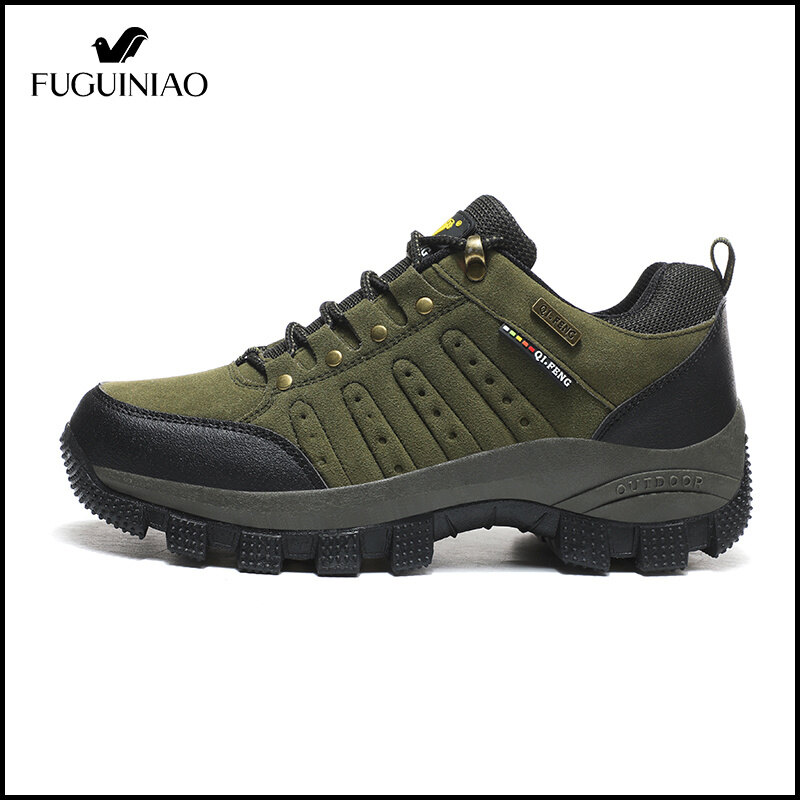 Fuguiniao New Outdoor Wear Resistant Sports Shoes For Men And Women Outdoor Hiking Shoes Casual Shoes Solid Color Free Shipping ราคา 454 บาท*ส่งฟรี