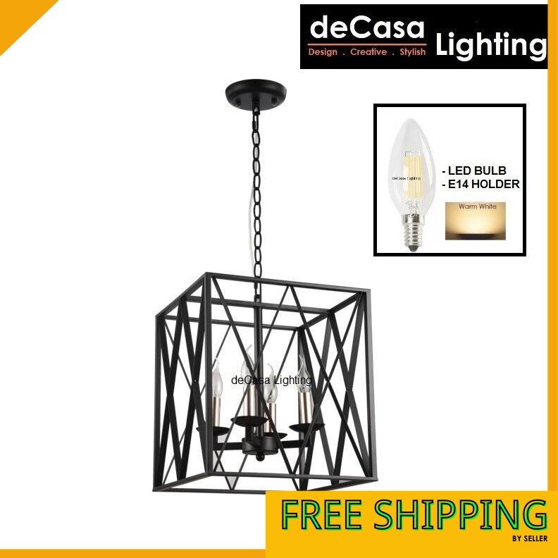 DECASA LIGHTING Modern Chandelier Pendant Light E14 Holder Style Designer Ceiling Hanging Light Lampu Gantung Set With Bulb or Without Bulb (4979) Harga 329 Ringgit*Penghantaran Percuma