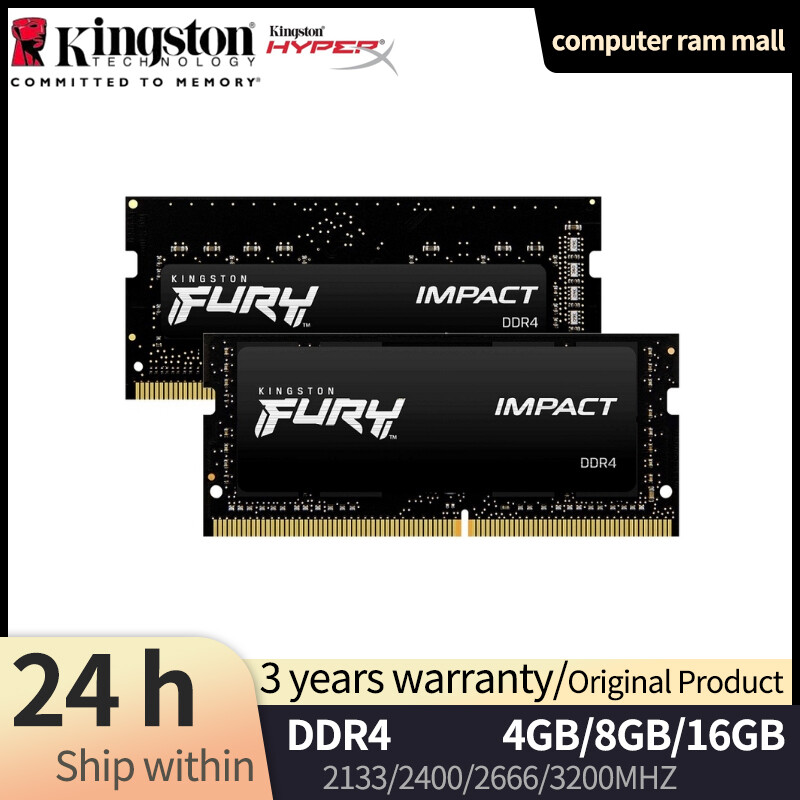 Kingston hyperx tác động ddr4 rams sodimm 2666mhz 8gb 16gb 32gb cl15 bộ nhớ máy tính xách tay 1.2v dram ram intel chơi game bộ nhớ máy tính xách tay