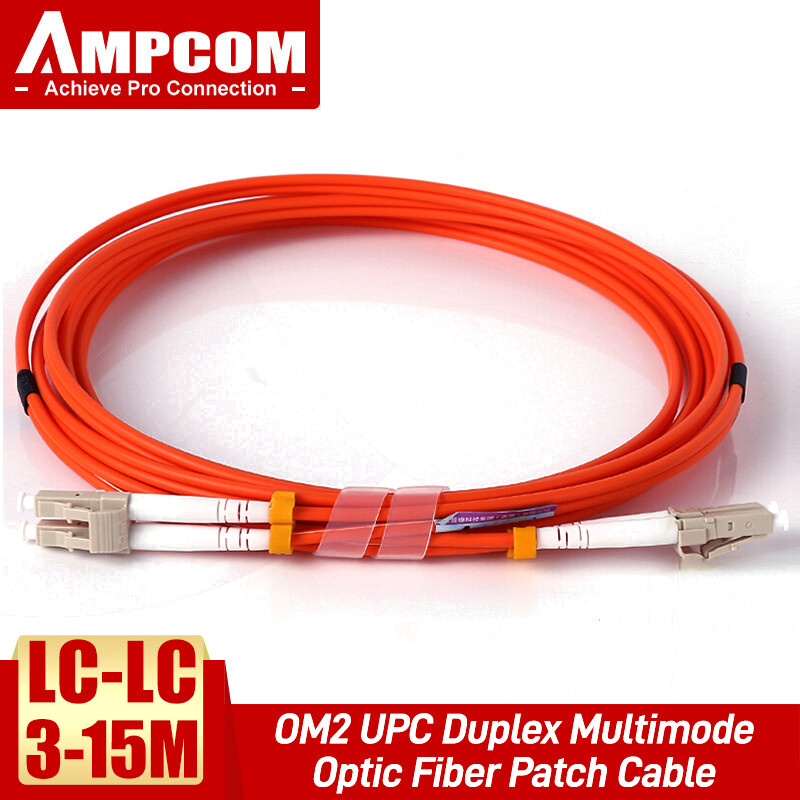 Ampcom cáp quang om2 lc đến lc cáp quang đa chế độ - đôi - 50/125um om2 - lc/upc đến lc/upc