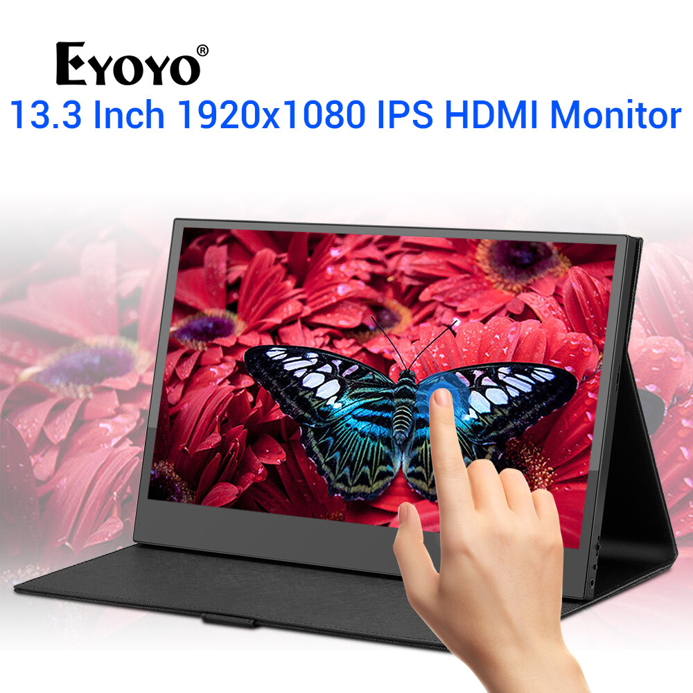 Eyoyo 13.3" inch Portable Touchscreen Monitor, 1920x1080 IPS HDMI Monitor Second Laptop Monitor Mini PC Screen compatible with Nintendo Gaming Monitor ราคา 5,999 บาท*ส่งฟรี