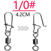 50PCS หมุนแบริ่งตกปลา Connector Pin 10LB-110LB ความแข็งแรงสูง Ball แบริ่งหมุน Jig น้ำเค็มสแตนเลส Ring