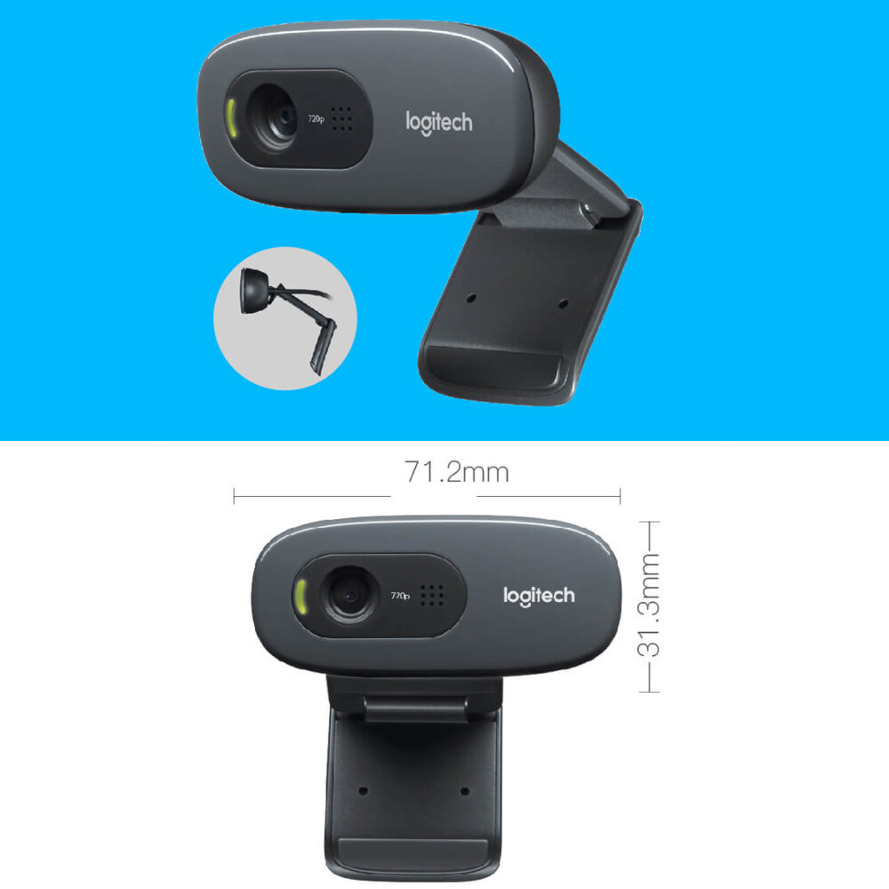 Logitech Webcam HD C270/C270i/C310 Webcam Thẻ Video 720P Ống Kính Quang Học 720P Camera Máy