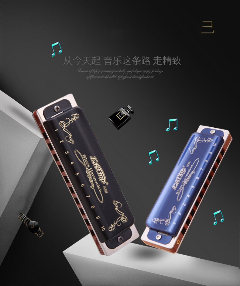 Easttop Harmonica 10 Lỗ 20 Giai Điệu Diatonic Blues Harmonica Miệng Organ Với Trường Hợp Màu Xanh Hàng Đầu Lớp Cho Người Chơi Chuyên Nghiệp Người Mới Bắt Đầu Học Sinh